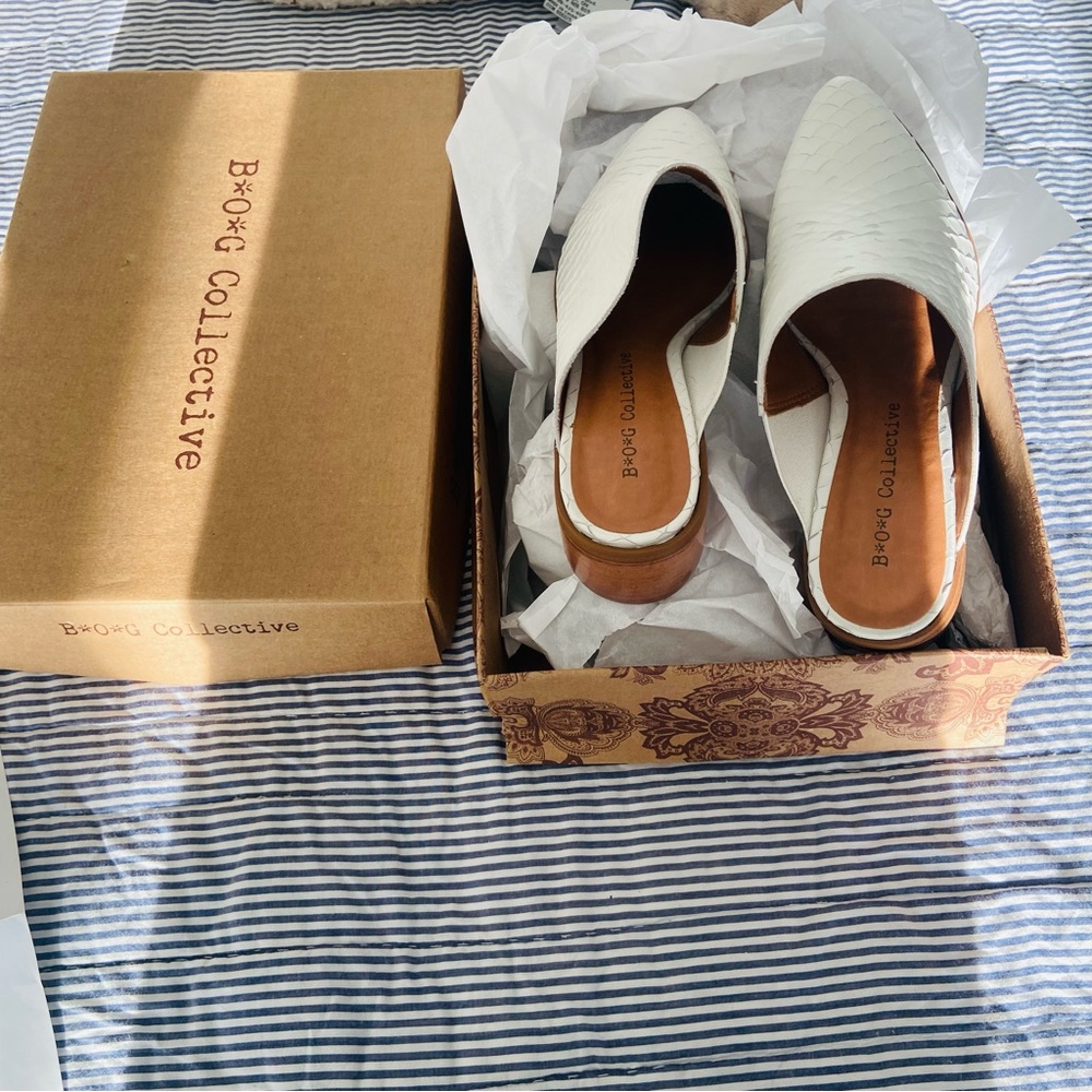 Band of Gypsies new in box June snakeskin mule